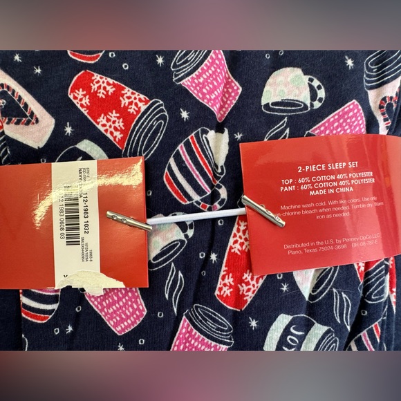 Blue Festive Pajamas with Holiday Design Sleep Chic - Picture 3 of 4